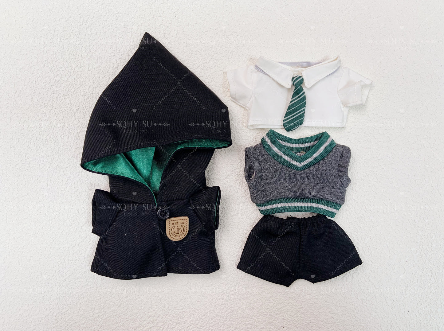 Magic Cloak Gryffindor School Uniform - Slytherin School Uniform - Harry Potter Replica Costume for Dolls