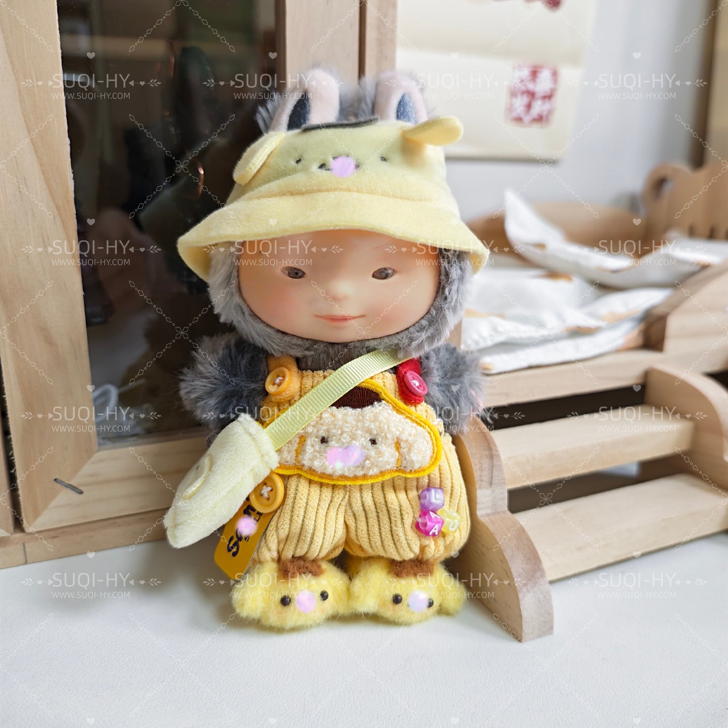 Cute plush HK /KUKU set,Other SanSanr character clothing suitable for 17cm lafufu