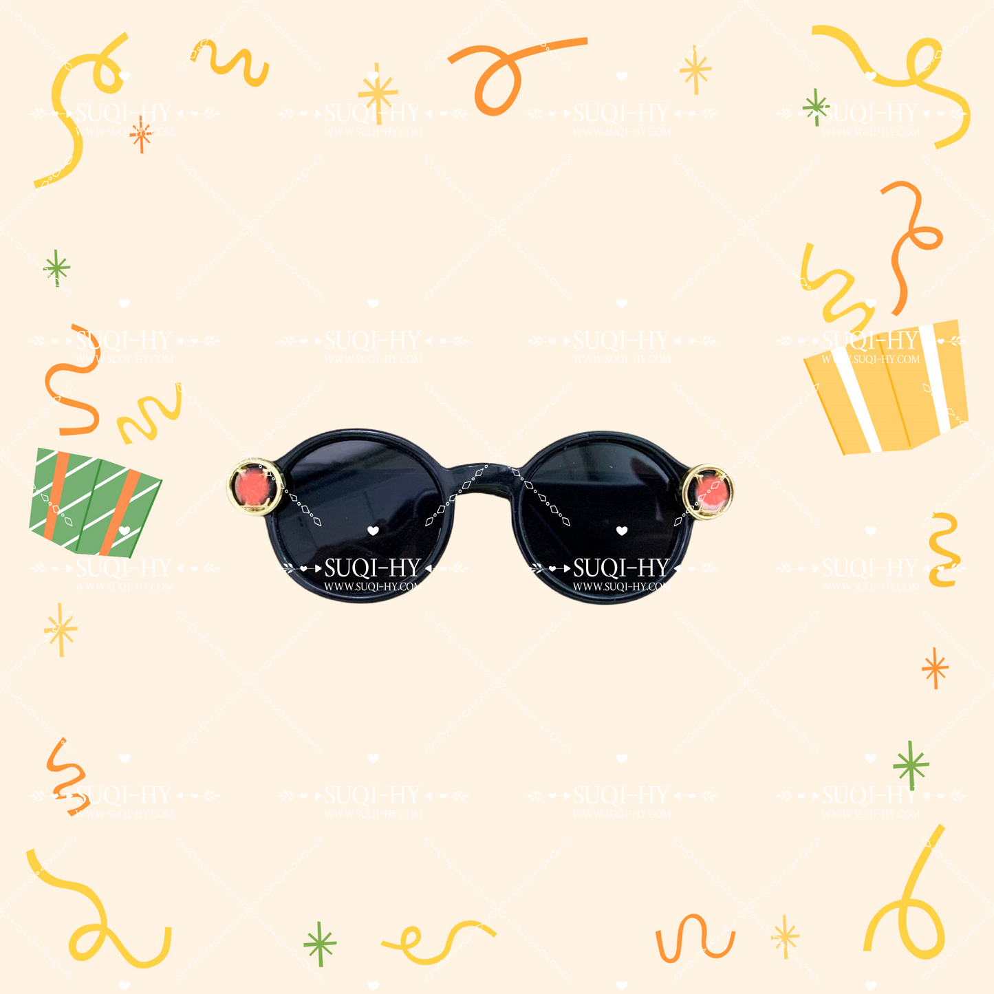 17cm Enamelled Rubber Plush Doll Clothes, Backpack and Glasses - Compatible with v1, v2, v3