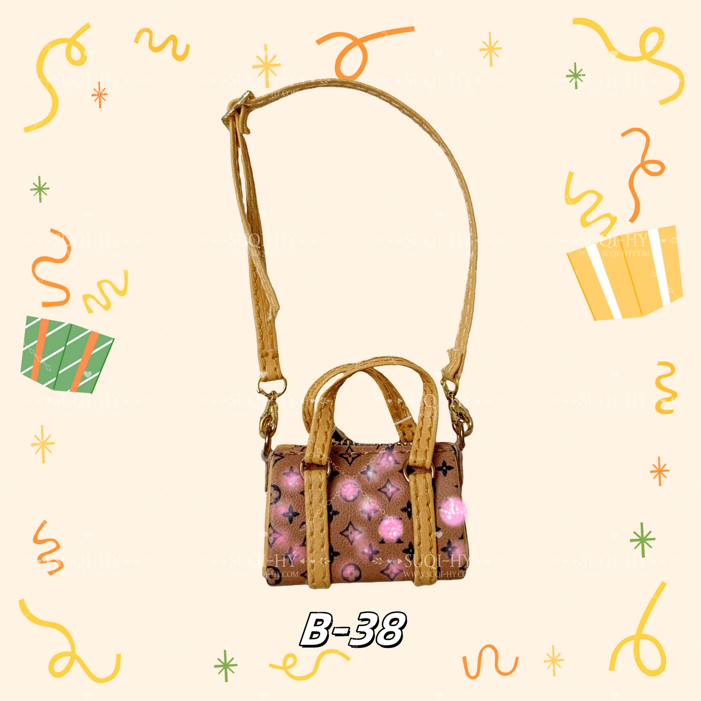 17cm Enamelled Rubber Plush Doll Clothes, Backpack and Glasses - Compatible with v1, v2, v3