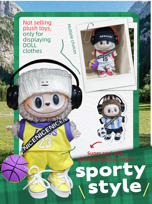 Handmade sportswear suitable for 17cm LBB, basketball, football, school uniform