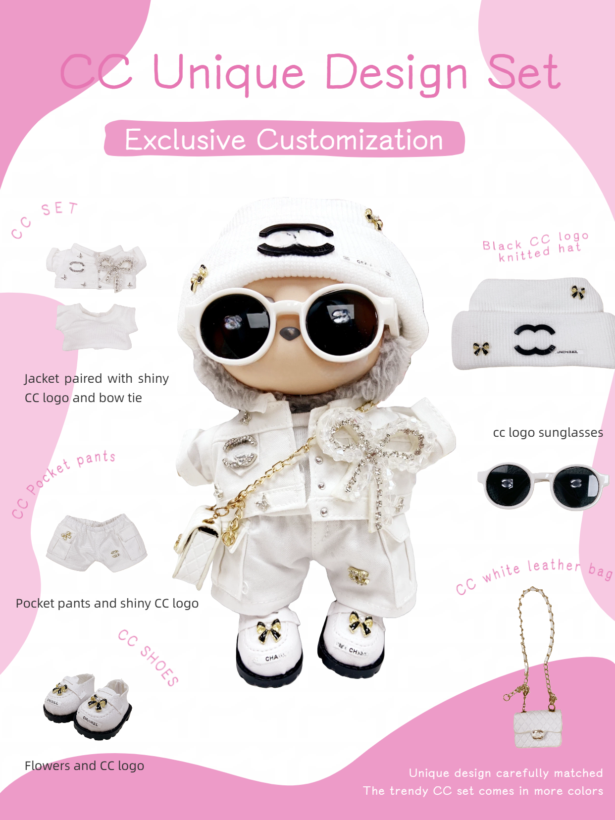 Unique design carefully matched ，handmade custom CC style set, shiny CC is perfect for 17cm LBB