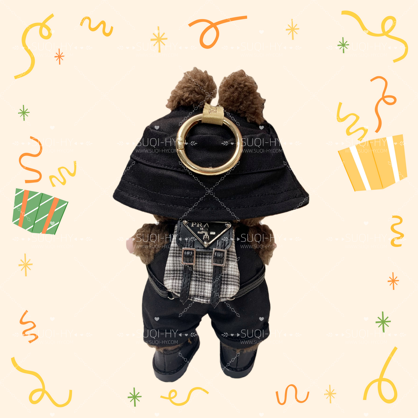 Handmade doll clothes are suitable for plush toys with similar body shapes such as Labubu, LIILA, and Munchki, which are 17cm in size