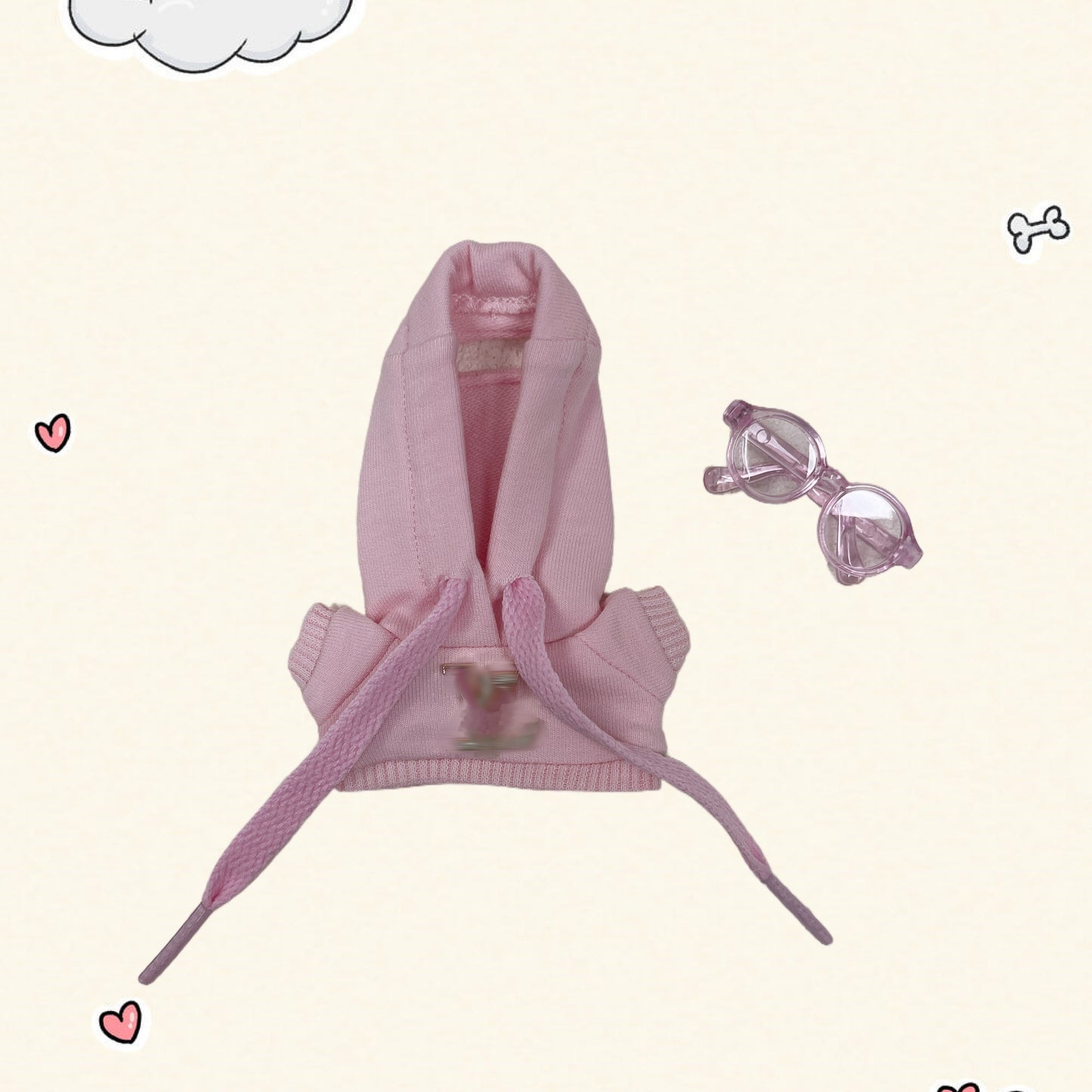 17cm Vinyl Plush Doll Costume Set (Includes Bag, , and Shoes) — Compatible with v1, v2, and v3