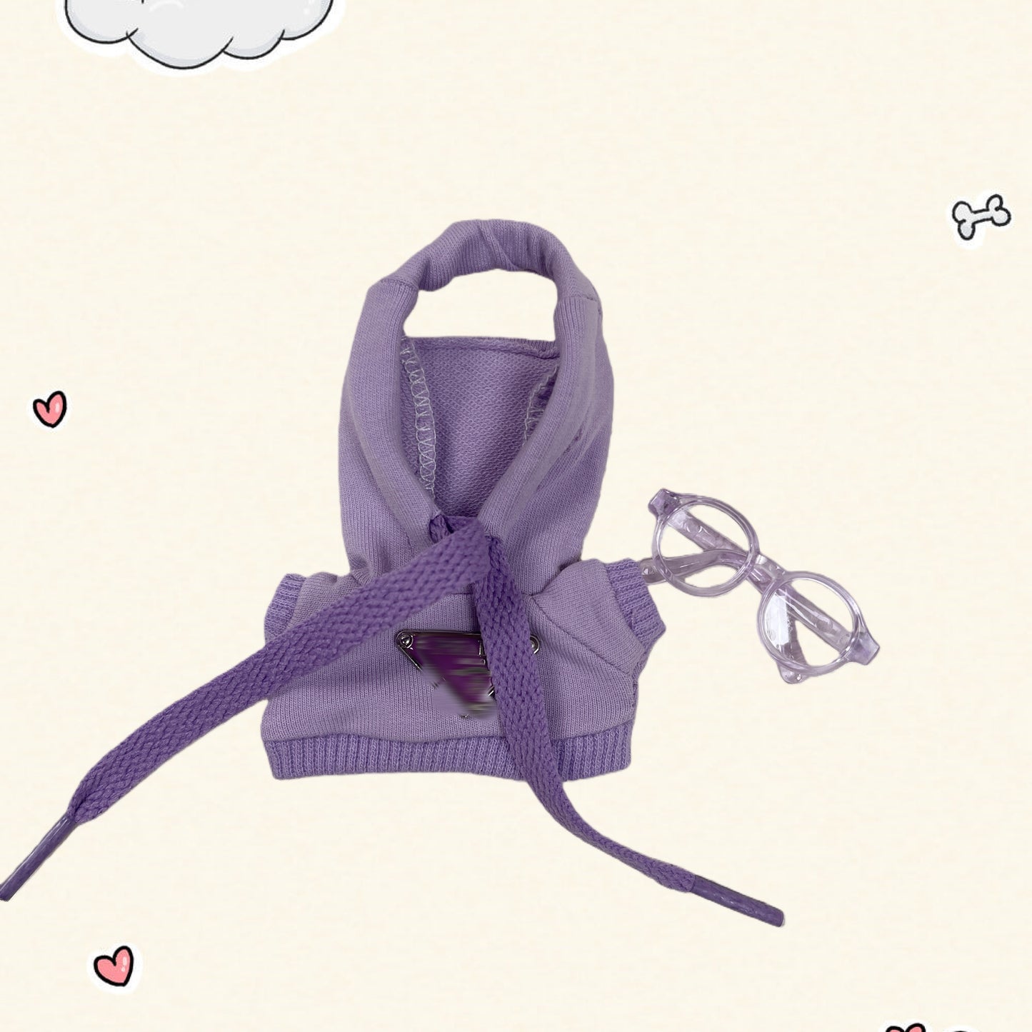 17cm Vinyl Plush Doll Costume Set (Includes Bag, , and Shoes) — Compatible with v1, v2, and v3