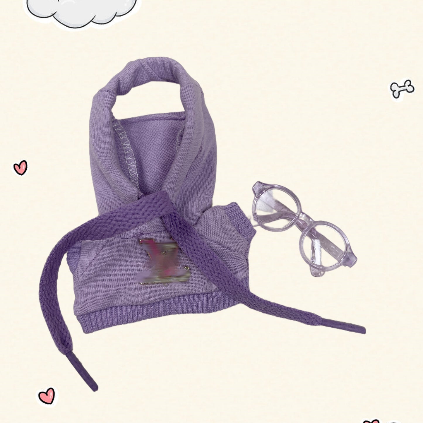 17cm Vinyl Plush Doll Costume Set (Includes Bag, , and Shoes) — Compatible with v1, v2, and v3