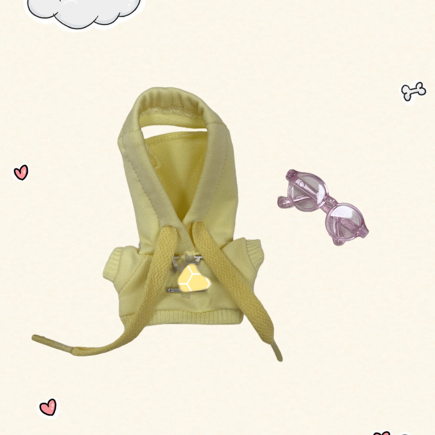 17cm Vinyl Plush Doll Costume Set (Includes Bag, , and Shoes) — Compatible with v1, v2, and v3