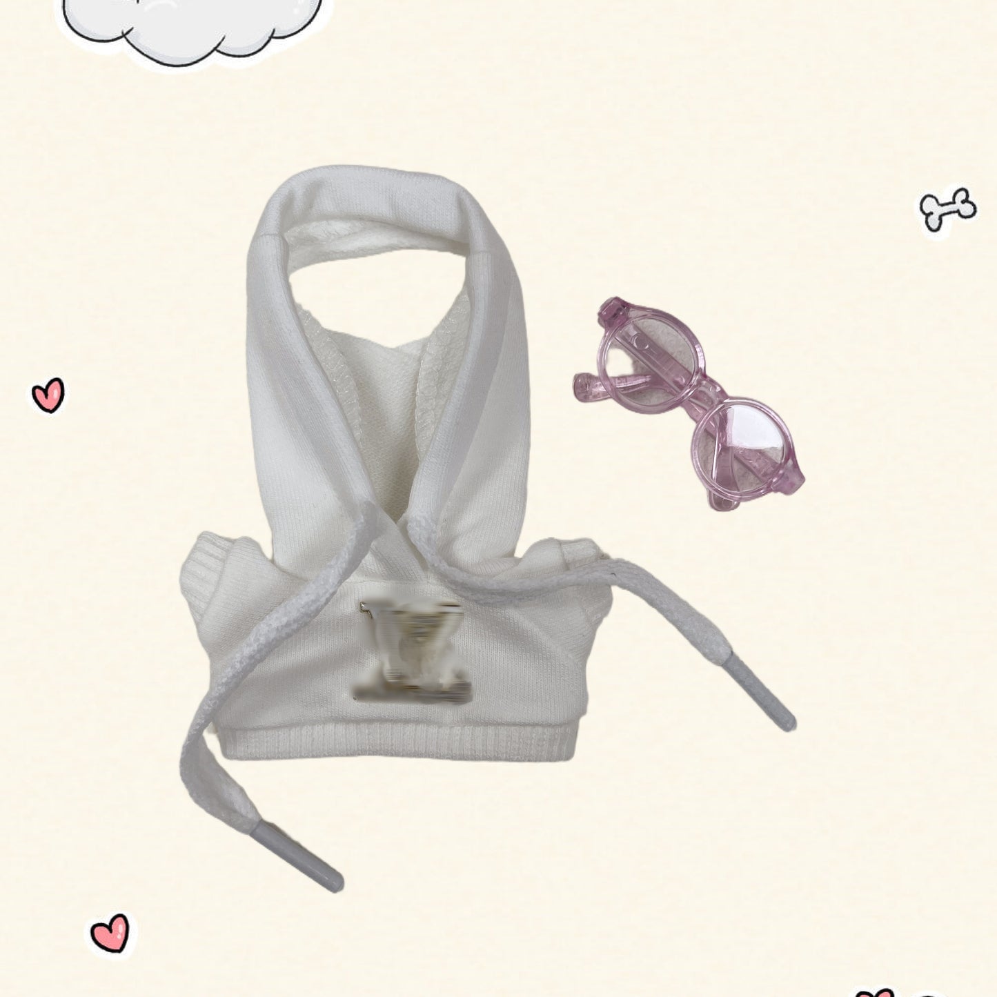 17cm Vinyl Plush Doll Costume Set (Includes Bag, , and Shoes) — Compatible with v1, v2, and v3