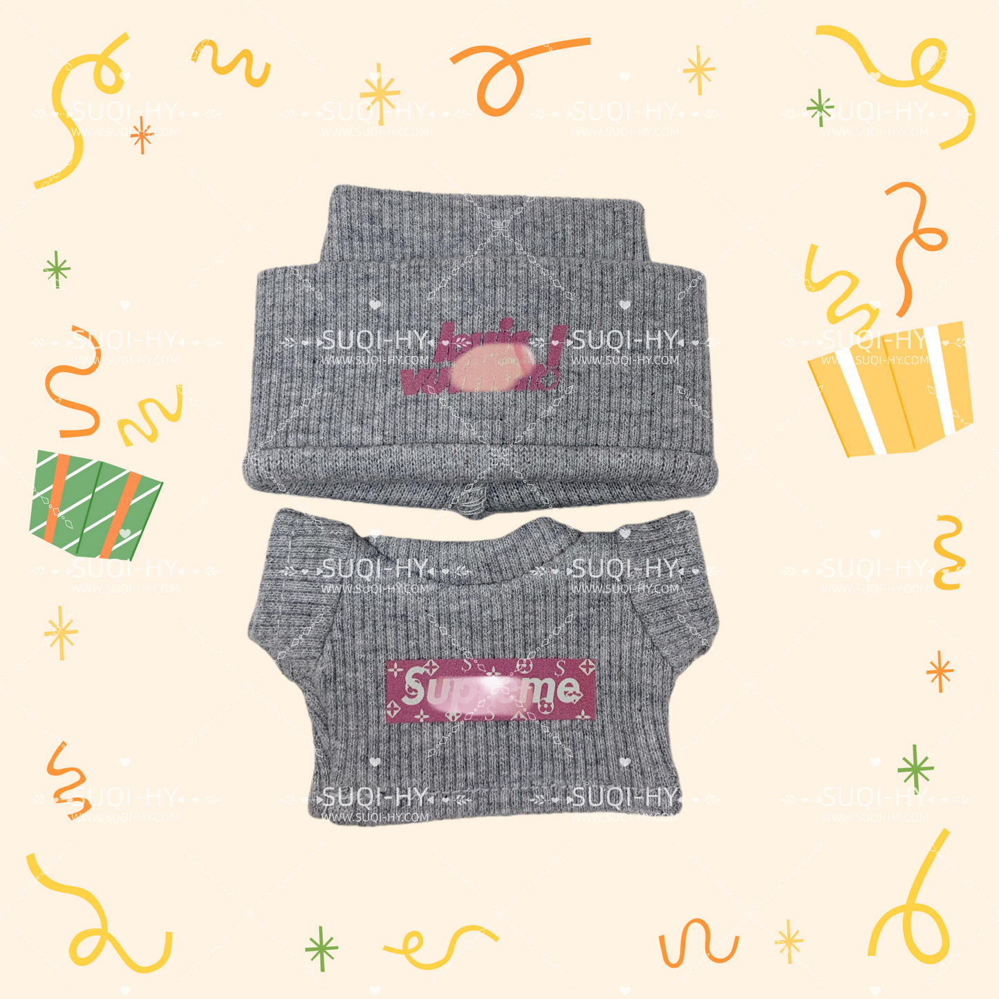 Knitted sweater set handmade customization suitable for 17cm LBB or dolls of the same size