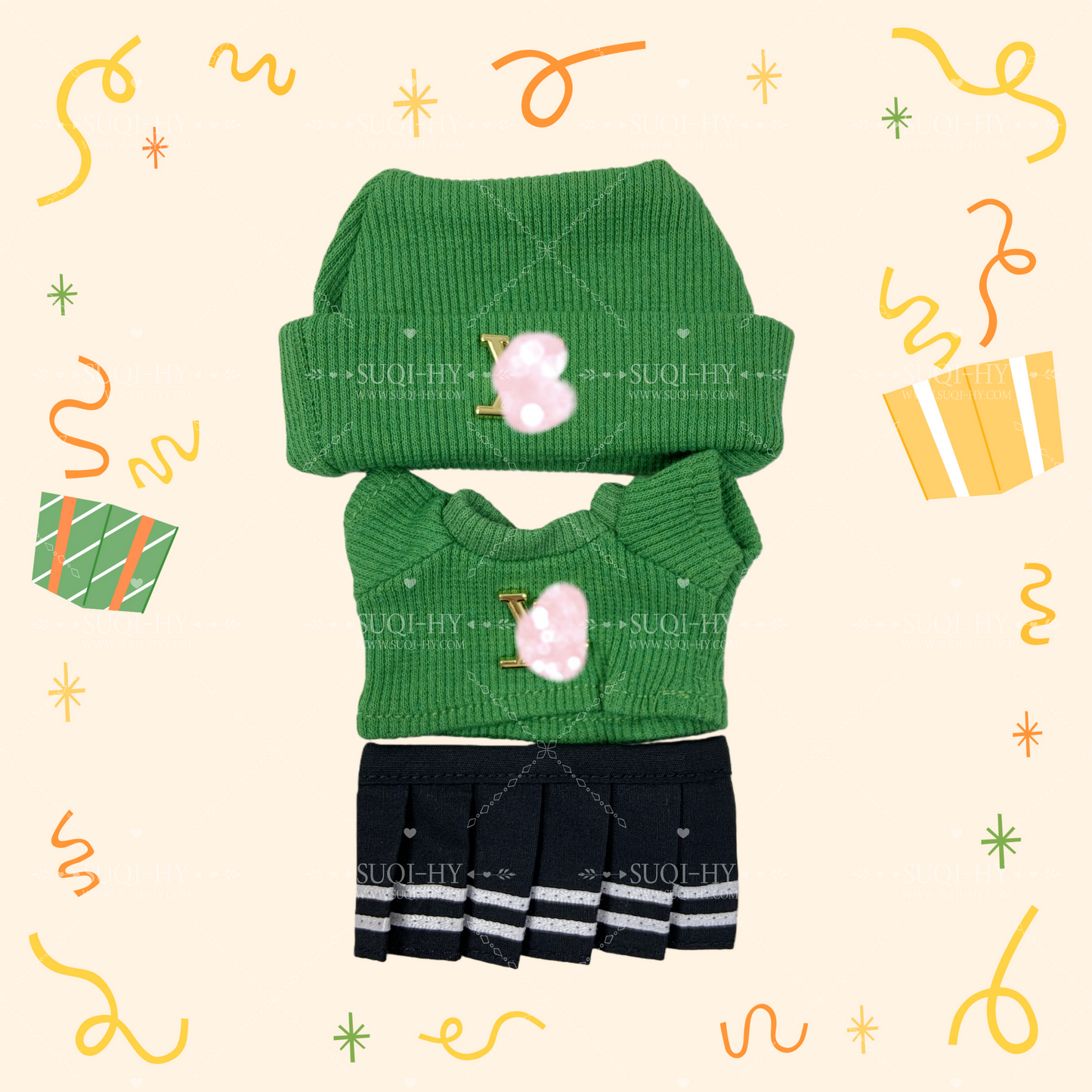 Designer's colorful set suitable for 17cm LBB, with multiple colors and logos to customize and choose from