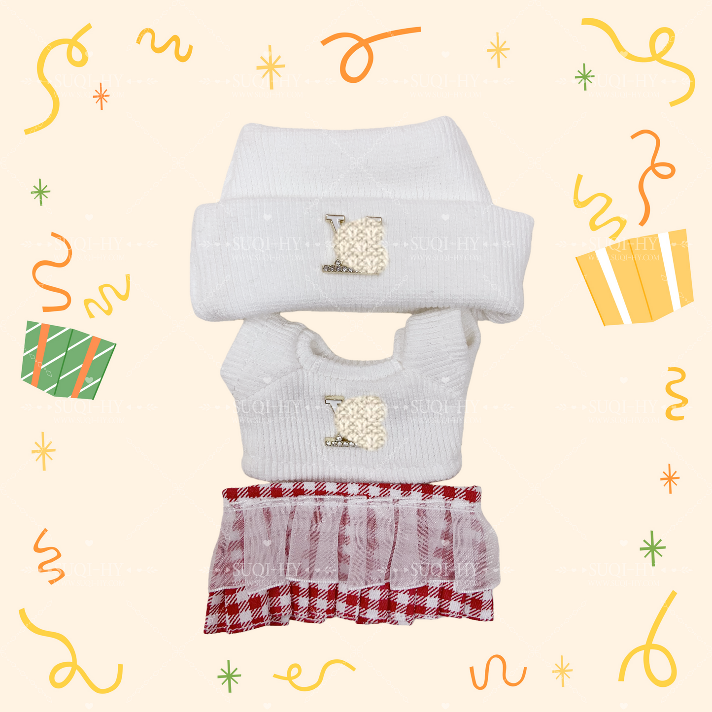 Designer's colorful set suitable for 17cm LBB, with multiple colors and logos to customize and choose from