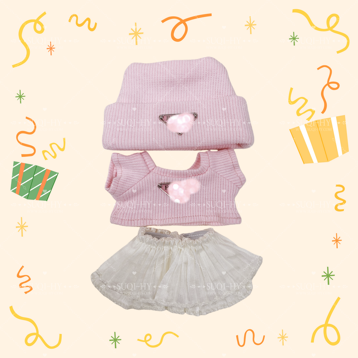 Designer's colorful set suitable for 17cm LBB, with multiple colors and logos to customize and choose from