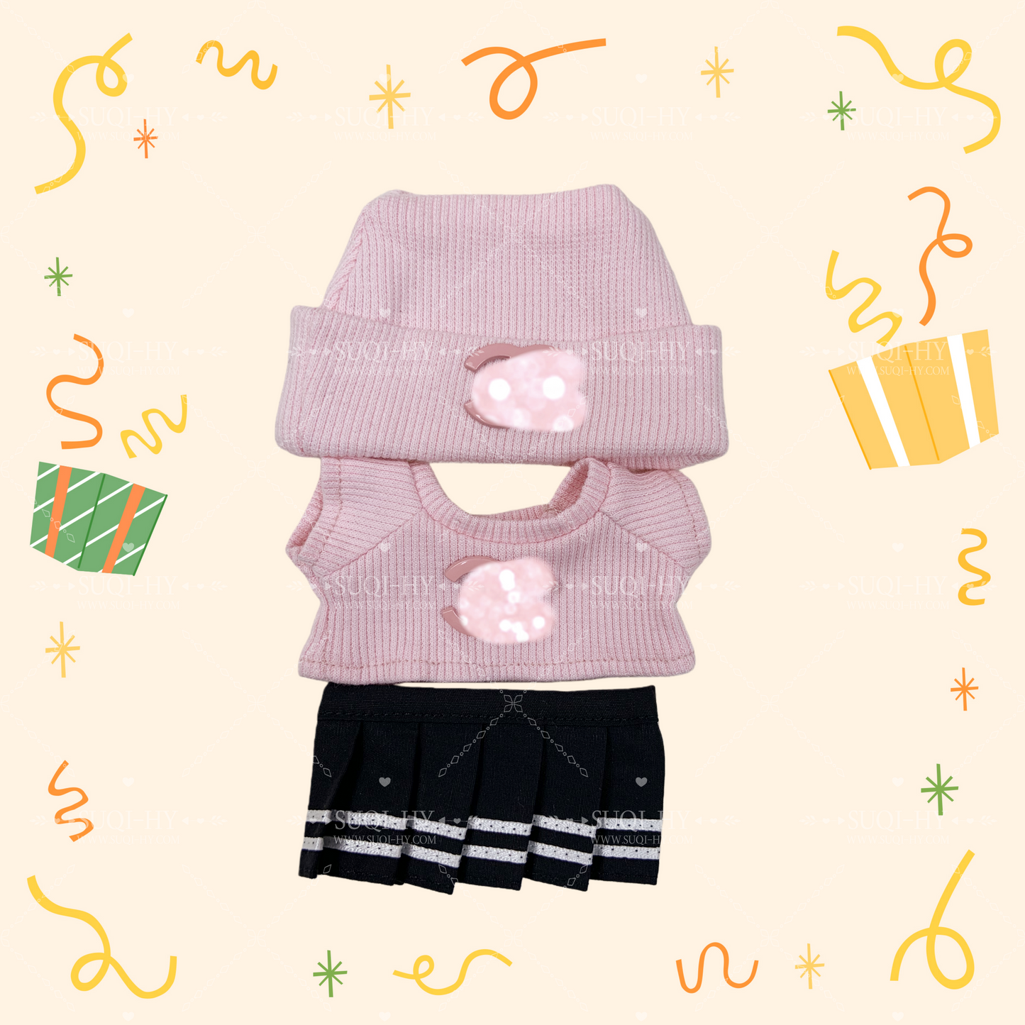 Designer's colorful set suitable for 17cm LBB, with multiple colors and logos to customize and choose from