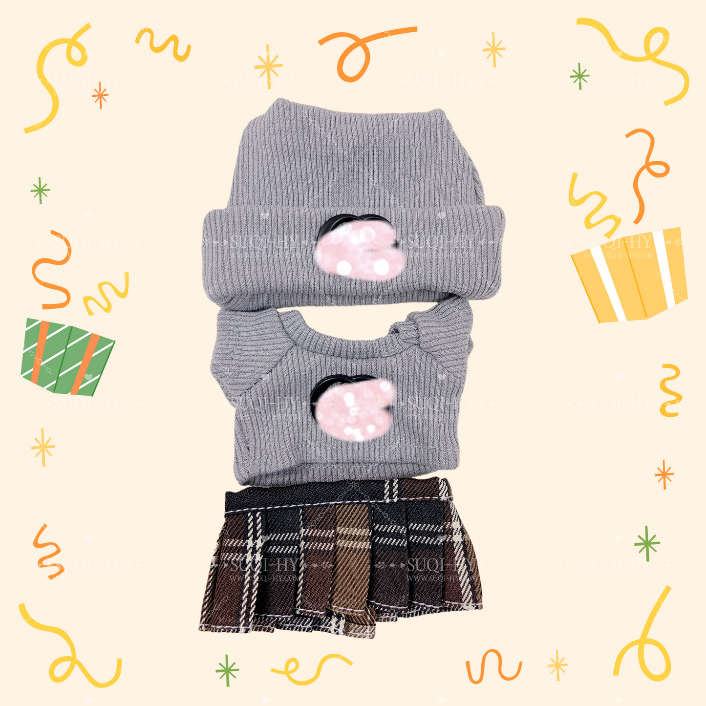 Designer's colorful set suitable for 17cm LBB, with multiple colors and logos to customize and choose from