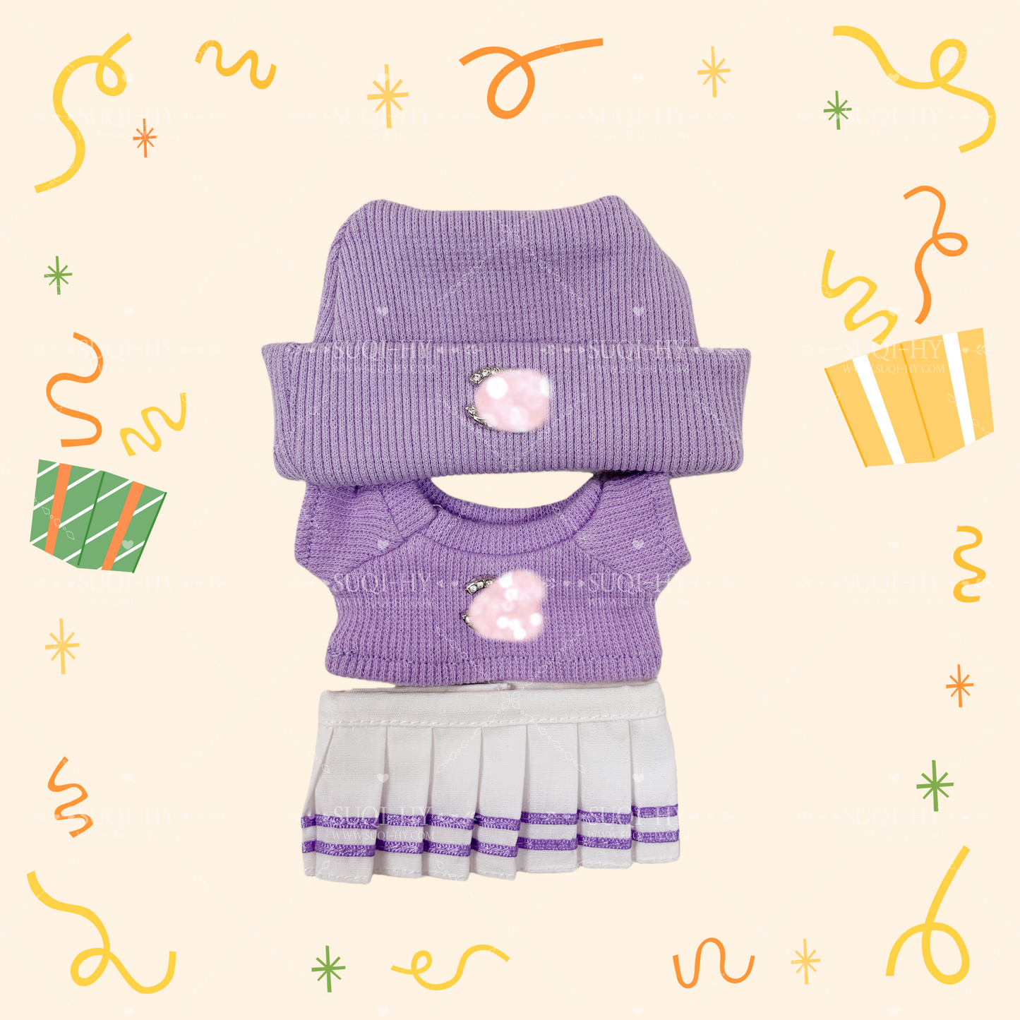 Designer's colorful set suitable for 17cm LBB, with multiple colors and logos to customize and choose from