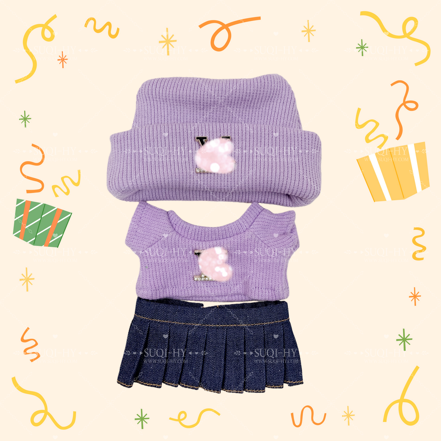 Designer's colorful set suitable for 17cm LBB, with multiple colors and logos to customize and choose from