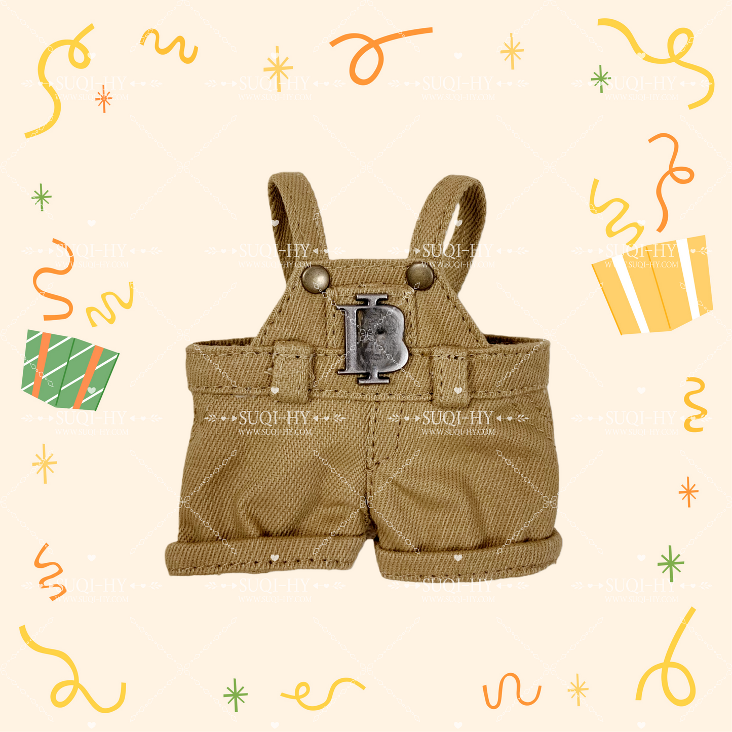 BURB... Style checkered set with one hat and two different ways of wearing, handmade customization suitable for LBBs up to 17cm