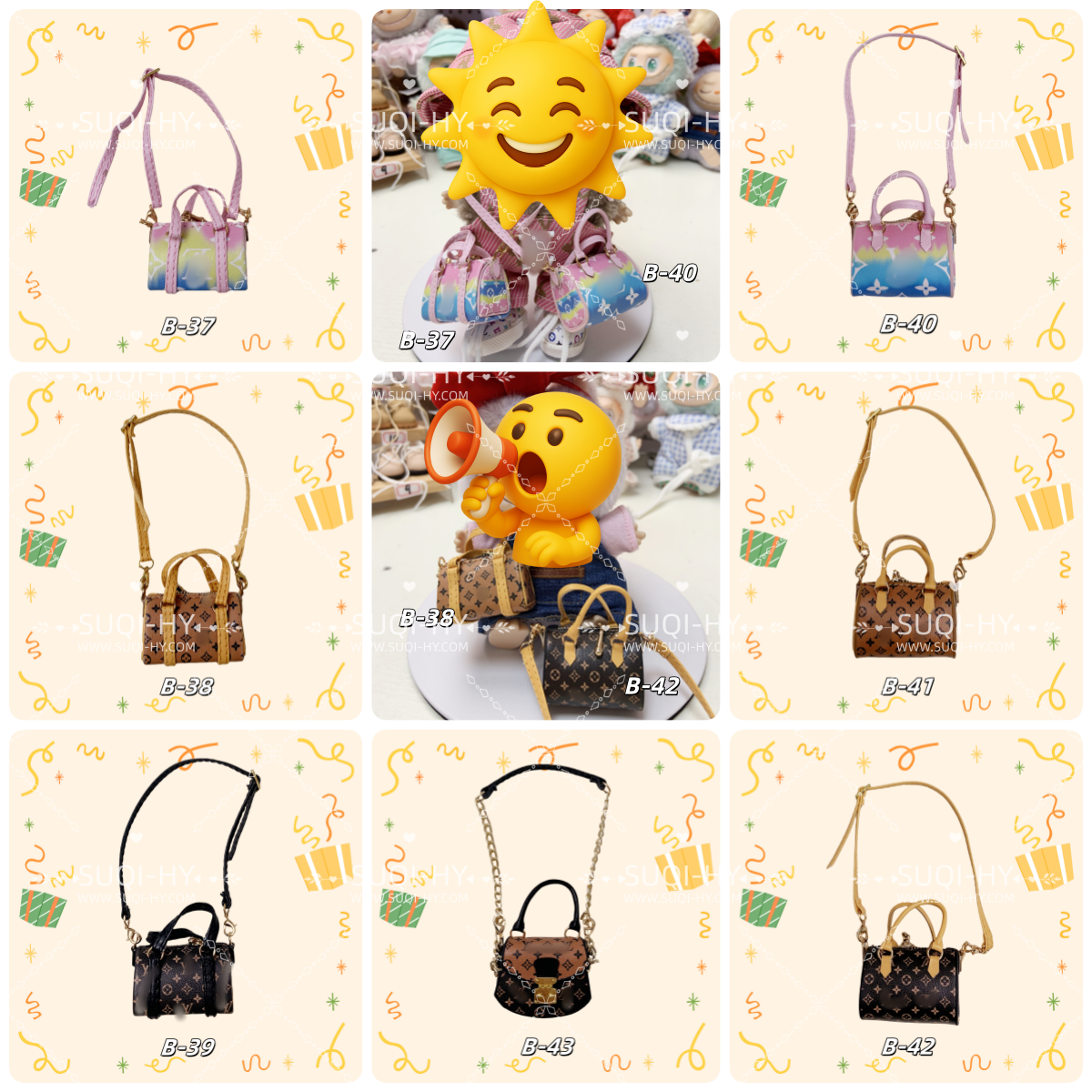 LULU Purse、bag for 17cm dolls like cotton dolls, suitable for Lafufu