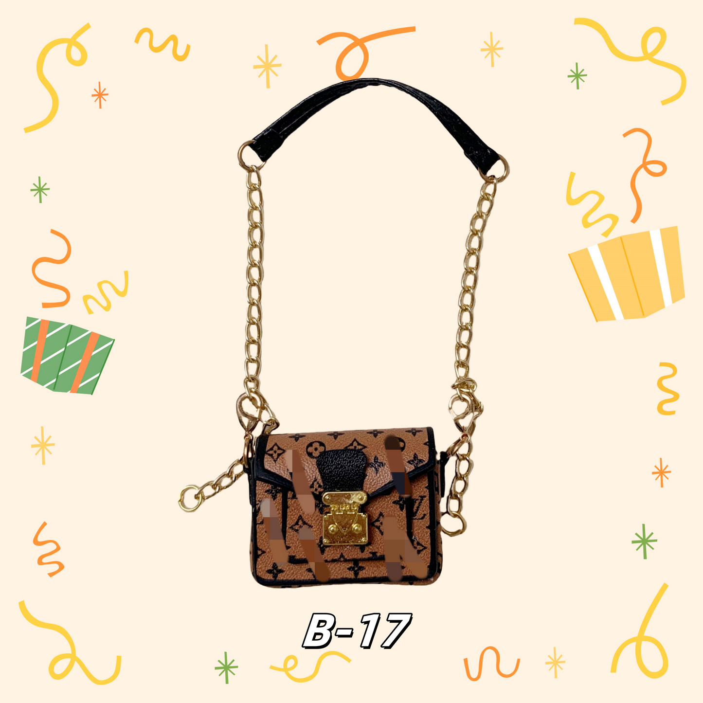 LULU Purse、bag for 17cm dolls like cotton dolls, suitable for Lafufu