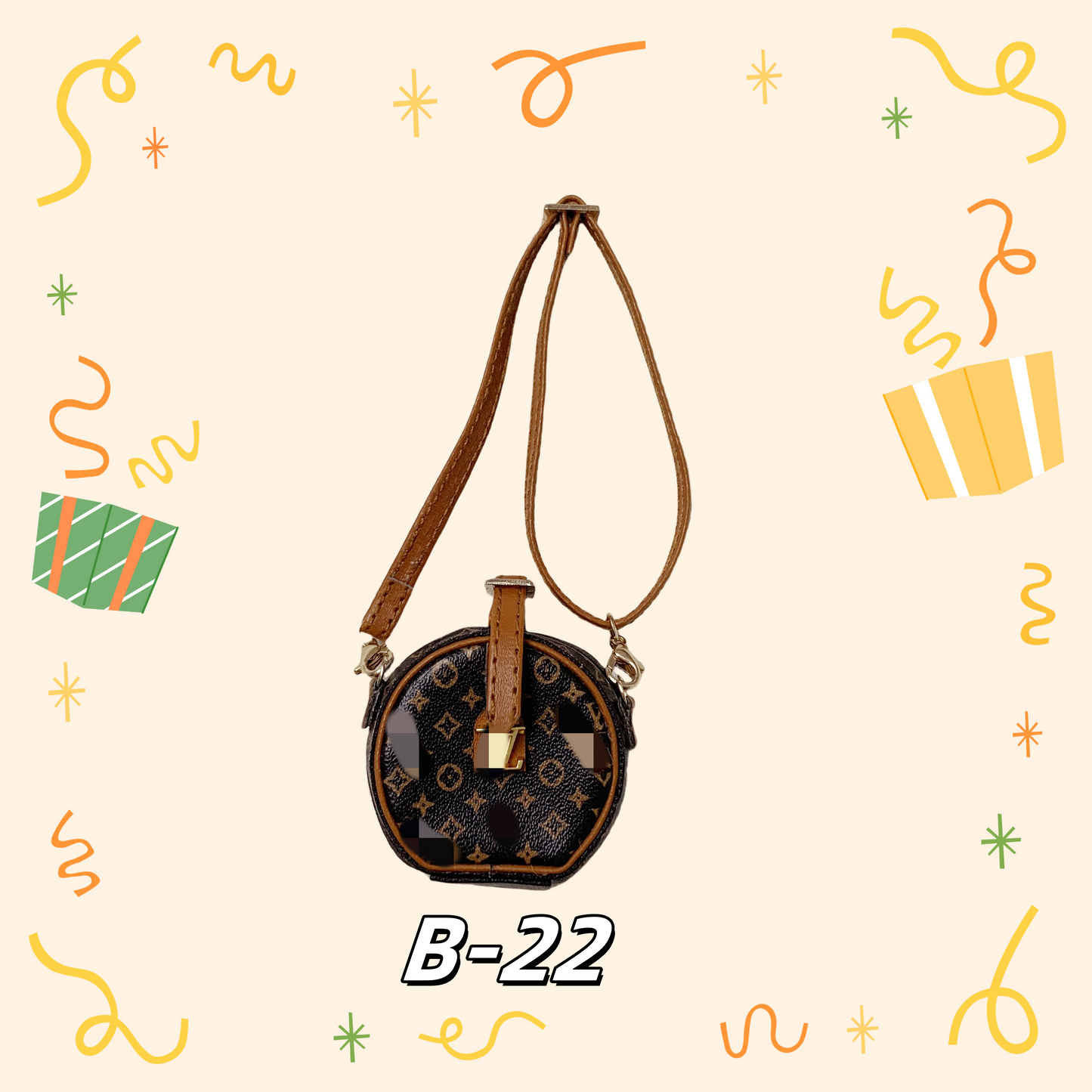 LULU Purse、bag for 17cm dolls like cotton dolls, suitable for Lafufu
