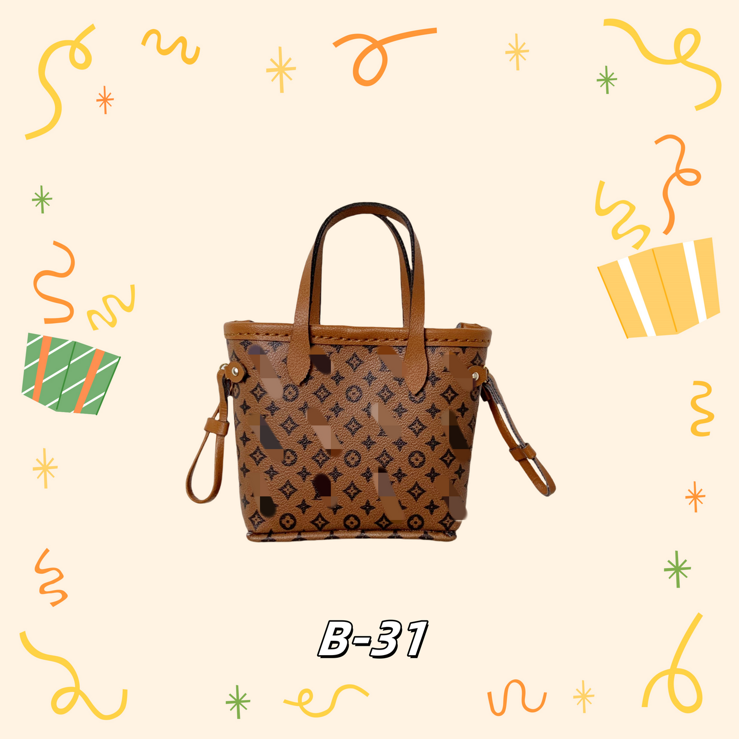 LULU Purse、bag for 17cm dolls like cotton dolls, suitable for Lafufu