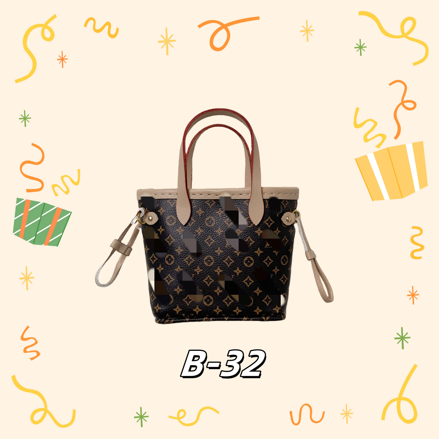 LULU Purse、bag for 17cm dolls like cotton dolls, suitable for Lafufu