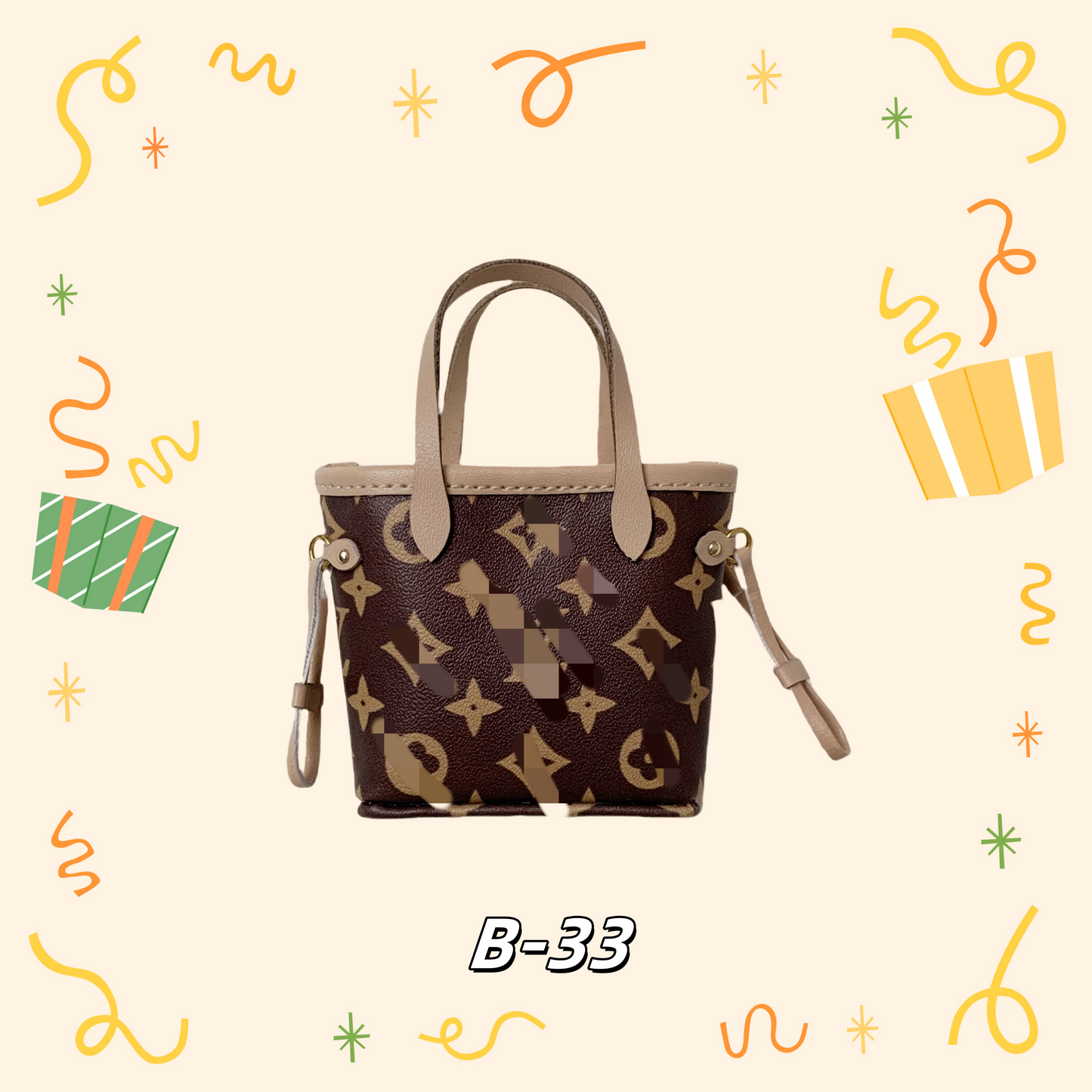 LULU Purse、bag for 17cm dolls like cotton dolls, suitable for Lafufu