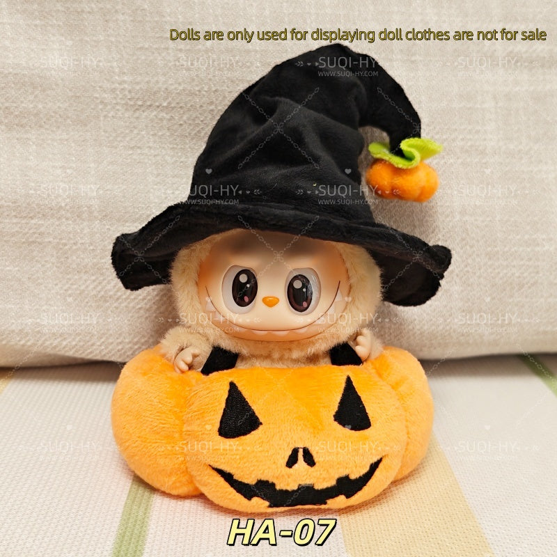 Halloween outfit decoration: suitable for wrapping 17cm plush toys around 10cm tall plush toy clothes