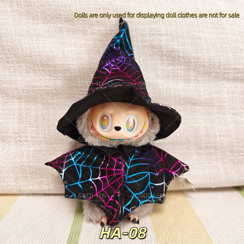 Halloween outfit decoration: suitable for wrapping 17cm plush toys around 10cm tall plush toy clothes