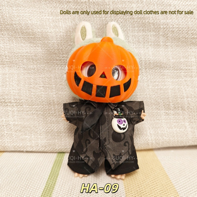 Halloween outfit decoration: suitable for wrapping 17cm plush toys around 10cm tall plush toy clothes