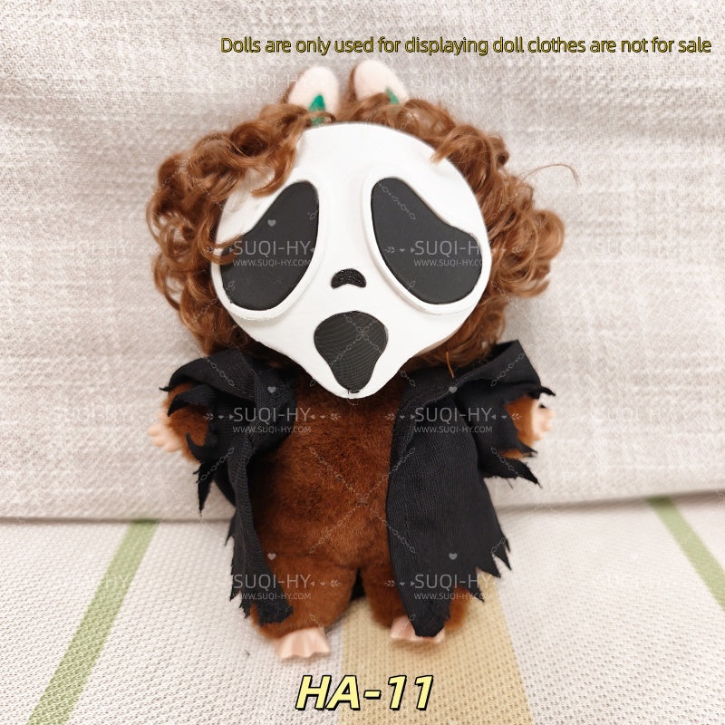 Halloween outfit decoration: suitable for wrapping 17cm plush toys around 10cm tall plush toy clothes