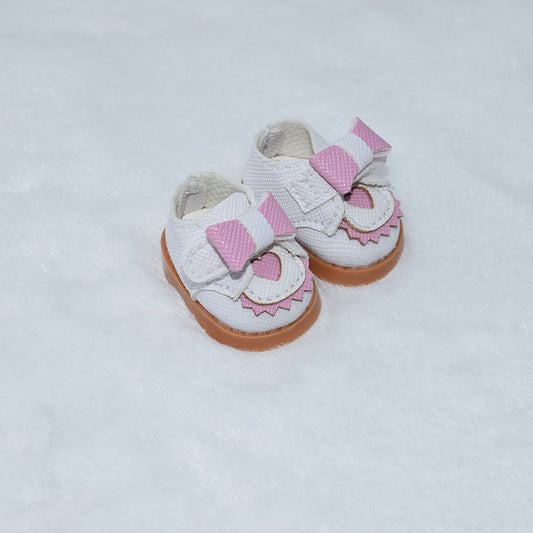 Bow shoes for 17cm dolls, with a bow length of 4.5cm