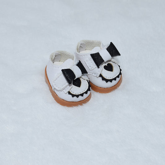 Bow shoes for 17cm dolls, with a bow length of 4.5cm
