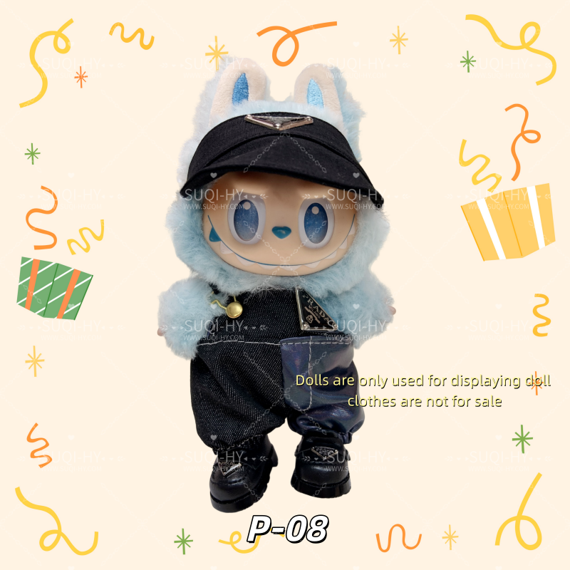 Pra-da Set Part 2：Handmade doll clothes are suitable for plush toys with similar body shapes such as Labubu, LIILA, and Munchki, which are 17cm in size