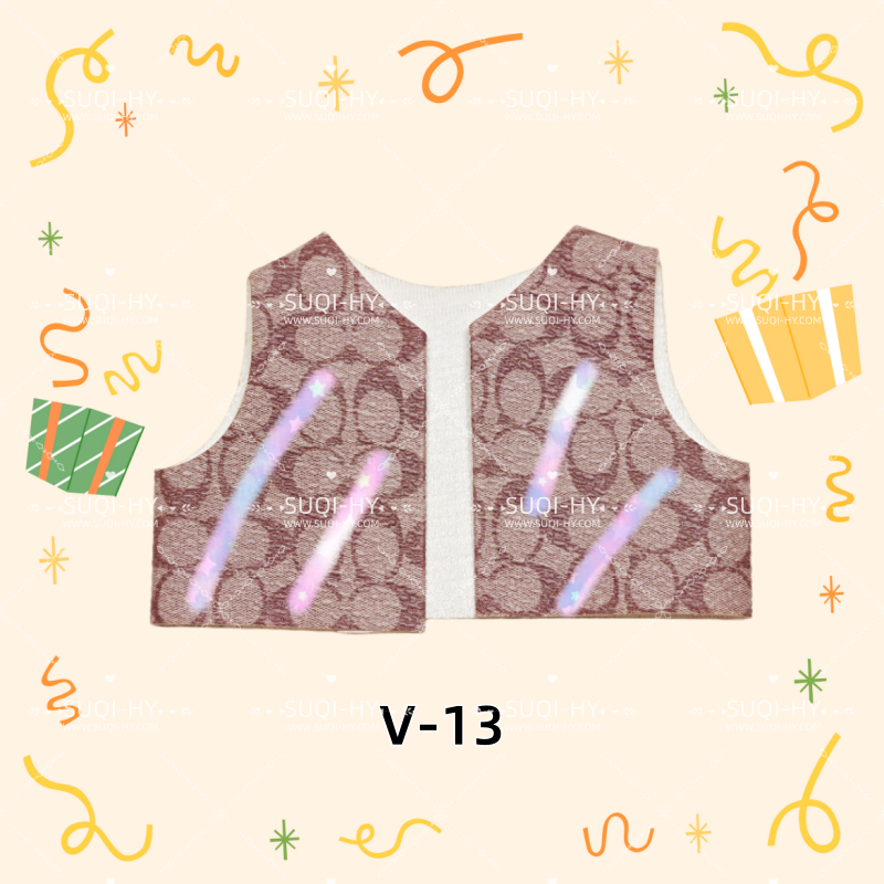 Designer vest: suitable for various combinations of 17cm plush toys or 10cm body dolls