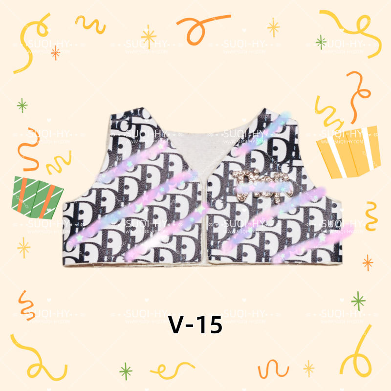 Designer vest: suitable for various combinations of 17cm plush toys or 10cm body dolls