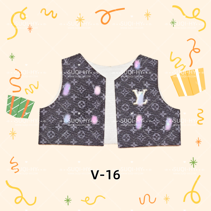Designer vest: suitable for various combinations of 17cm plush toys or 10cm body dolls