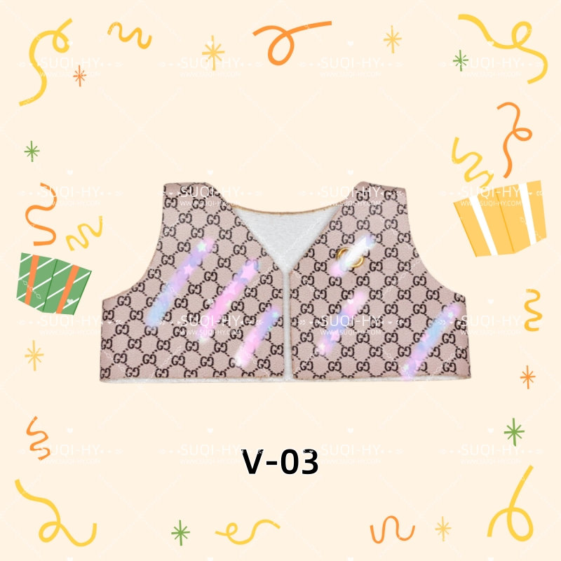 Designer vest: suitable for various combinations of 17cm plush toys or 10cm body dolls