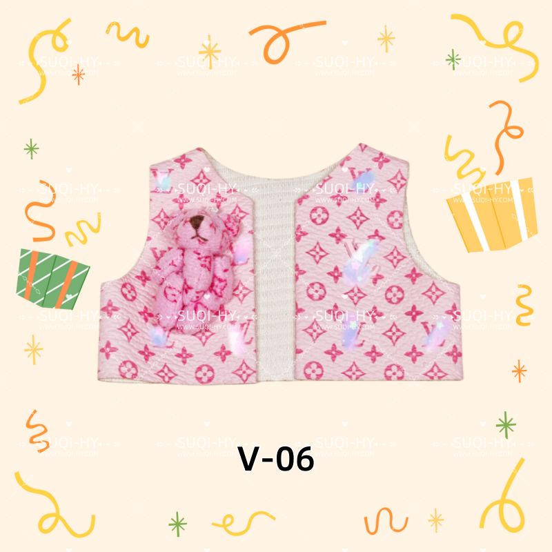 Designer vest: suitable for various combinations of 17cm plush toys or 10cm body dolls