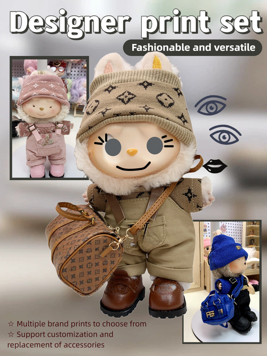 Handmade popular three piece set of pure cotton with designer patterns suitable for 17cm LBB