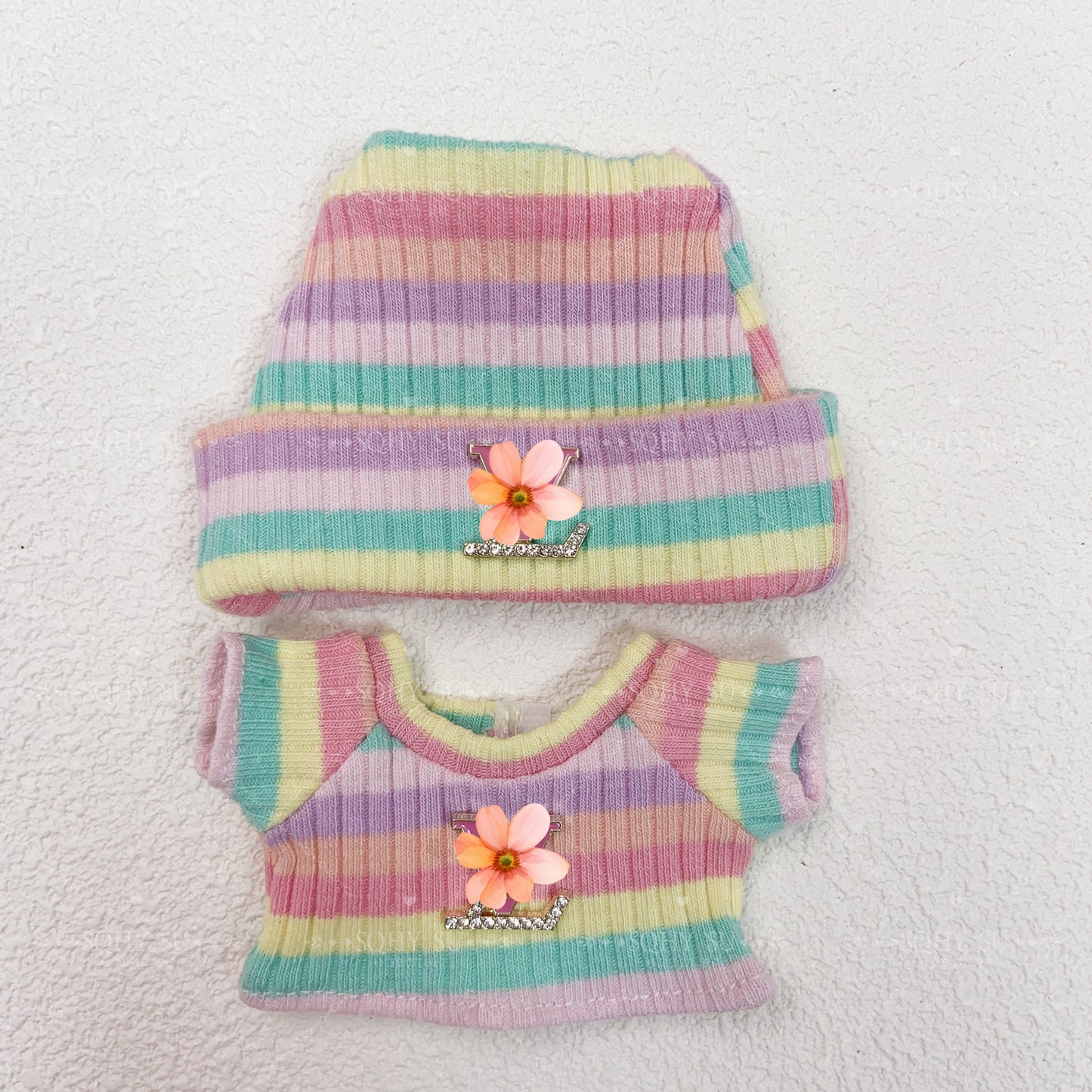 Lulu sweater set: hat + sweater,Multiple colors available, suitable for 17cm LFF dolls.