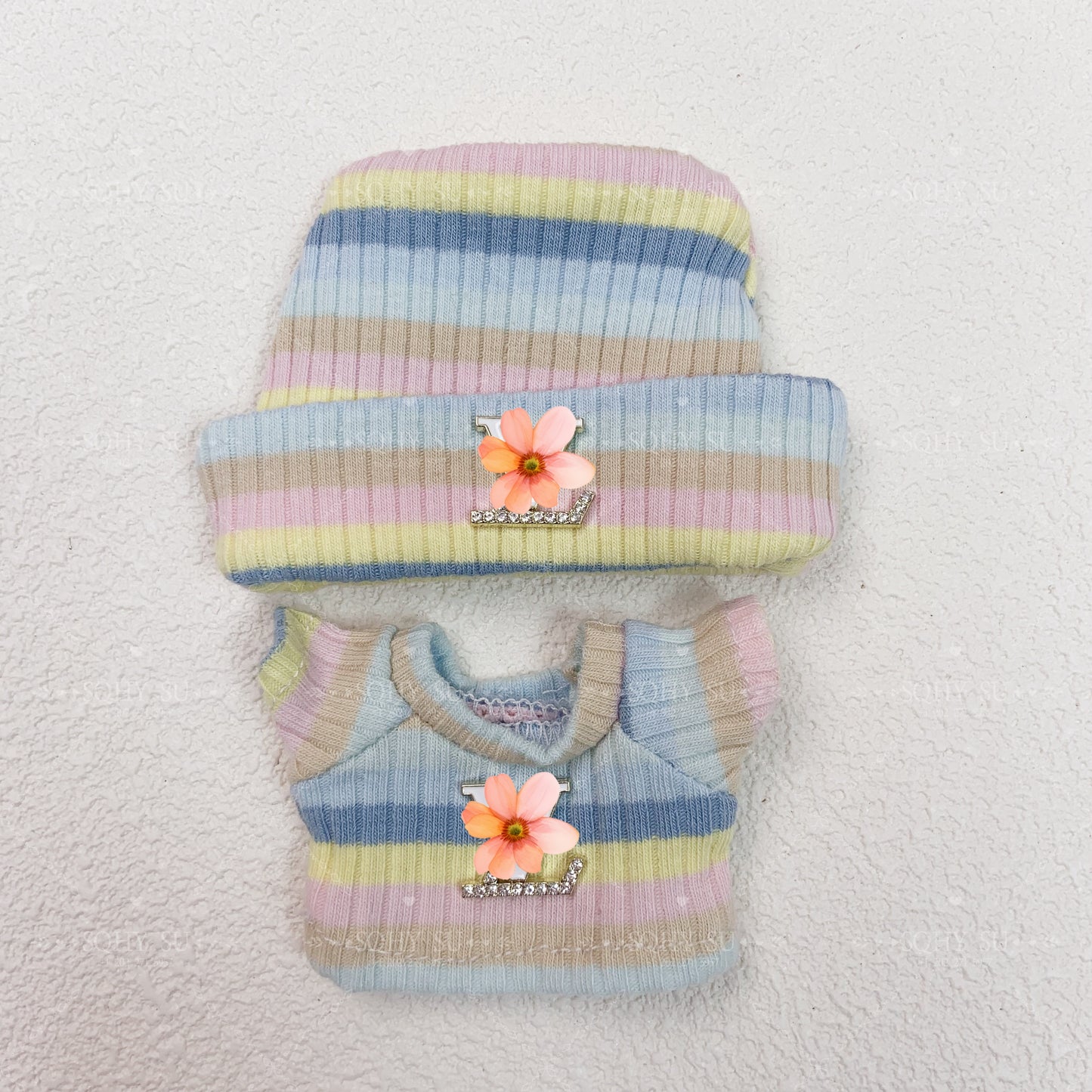 Lulu sweater set: hat + sweater,Multiple colors available, suitable for 17cm LFF dolls.